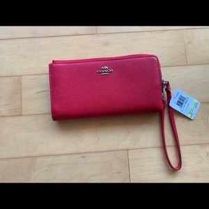 Coach corner zip wristlet